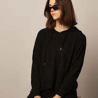 Rib-Knit Co-ord Set Pullover
