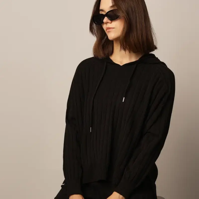 Rib-Knit Co-ord Set Pullover