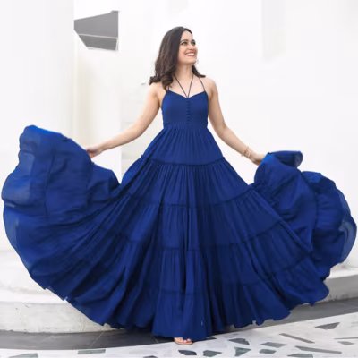 Admiral Cotton Backless Dress