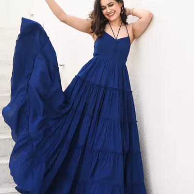 Admiral Cotton Backless Dress