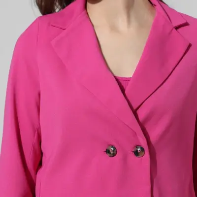 Pink Double-Breasted Co-ord Set Blazer
