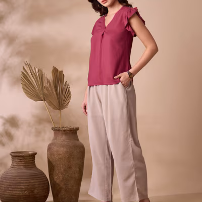 Top with Lace Inserts